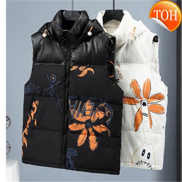 jacket autumn vests winter men's down cotton waistcoat warm korean version trend outerwear couple vest printing, Black
jacket autumn vests winter men's down cotton waistcoat warm korean version trend outerwear couple vest printing, Black