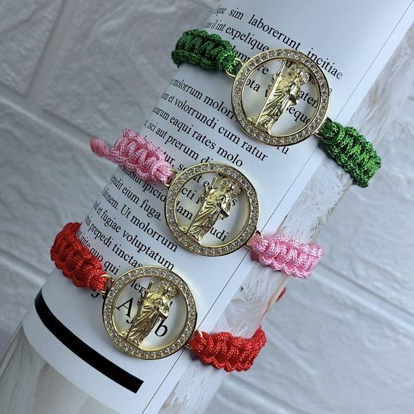 braided rope jesus jude charm bracelets women hand woven gift girls jewelry, Golden;silver
braided rope jesus jude charm bracelets women hand woven gift girls jewelry, Golden;silver