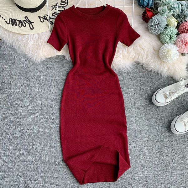 2021 summer new knitted solid women o-neck short sleeve vestidos fashion stretch waist bodycon es pp487 1aqe, Black;gray
2021 summer new knitted solid women o-neck short sleeve vestidos fashion stretch waist bodycon es pp487 1aqe, Black;gray