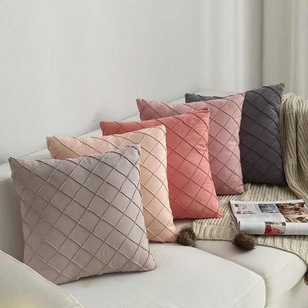pillow case household supplies modern simple nordic plaid soft solid color cover suede check luxury durable cushion 2 size
pillow case household supplies modern simple nordic plaid soft solid color cover suede check luxury durable cushion 2 size