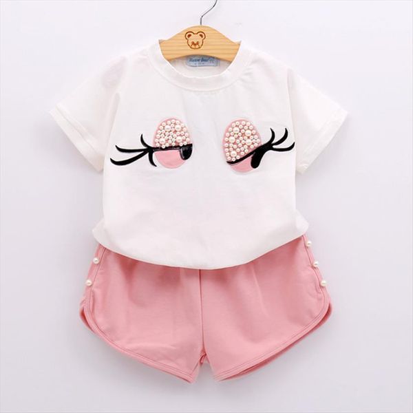 summer fashion girls clothes sets cartoon t shirt shorts two piece baby clothing for children suit, White
summer fashion girls clothes sets cartoon t shirt shorts two piece baby clothing for children suit, White
