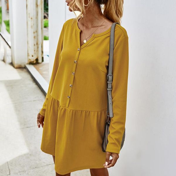 casual dresses atuendo autumn vintage solid yellow dress for women fashion soft silk long wedding guest high waist robe, Black;gray
casual dresses atuendo autumn vintage solid yellow dress for women fashion soft silk long wedding guest high waist robe, Black;gray