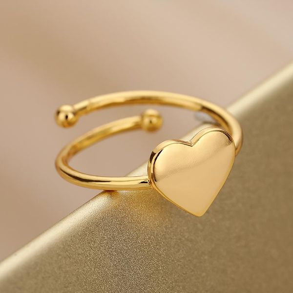 wedding rings adjustable heart opening ring for women gold silver color elegant women's jewelry bijoux femme, Slivery;golden
wedding rings adjustable heart opening ring for women gold silver color elegant women's jewelry bijoux femme, Slivery;golden