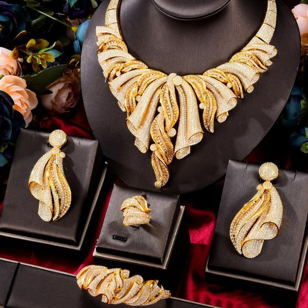 earrings & necklace godki luxury maxi twist bowknot jewelry set for women wedding party full micro cubic zirconia /dubai bridal sets, Silver
earrings & necklace godki luxury maxi twist bowknot jewelry set for women wedding party full micro cubic zirconia /dubai bridal sets, Silver