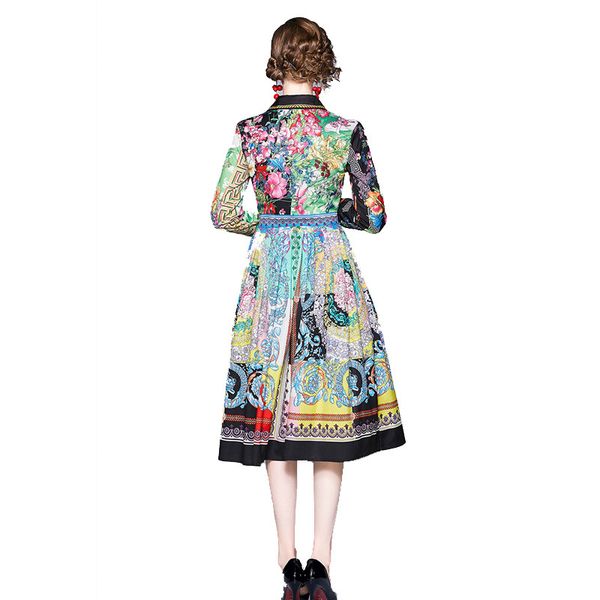 spring autumn printing midi plied runway quality fashion women boho dress vintage bathrobe femme l7nw, Black;gray
spring autumn printing midi plied runway quality fashion women boho dress vintage bathrobe femme l7nw, Black;gray