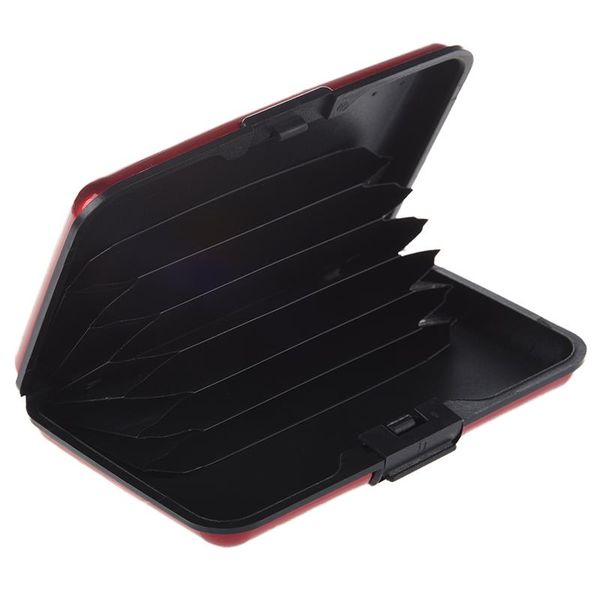 wallets aluminum id holder / wallet, light weight - red, Red;black