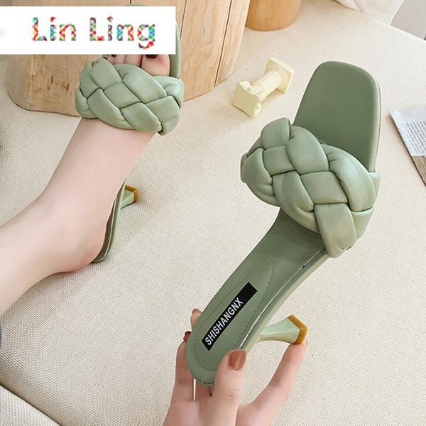 dress shoes women slipper ladies thin high heel sandal weave designer 2021 summer slip-on open toe brown outdoor slides flip flop, Black
dress shoes women slipper ladies thin high heel sandal weave designer 2021 summer slip-on open toe brown outdoor slides flip flop, Black