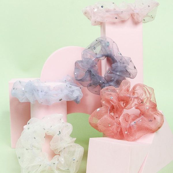 hair accessories shiny glitter star women kawaii mesh bands tie gum cute girls lace scrunchie ponytail transparent tulle, Slivery;white
hair accessories shiny glitter star women kawaii mesh bands tie gum cute girls lace scrunchie ponytail transparent tulle, Slivery;white