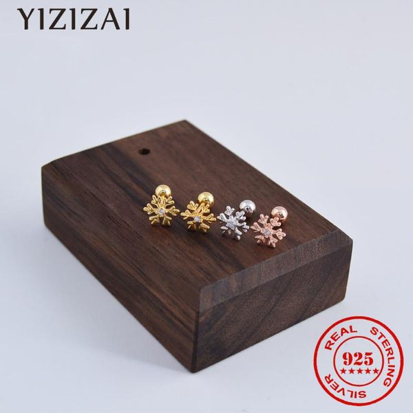 stud yizizai real 925 sterling silver unique geometry snowflake screw earrings for women wedding party fine christmas jewelry, Golden;silver
stud yizizai real 925 sterling silver unique geometry snowflake screw earrings for women wedding party fine christmas jewelry, Golden;silver
