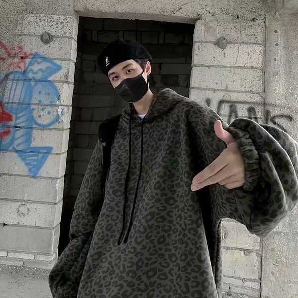 men's hoodies & sweatshirts oversized leopard pattern for teen fashion trends gothic clothing teenage loose men harajuku streetwear, Black
men's hoodies & sweatshirts oversized leopard pattern for teen fashion trends gothic clothing teenage loose men harajuku streetwear, Black