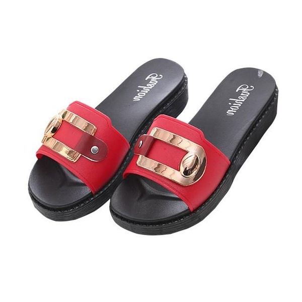 new 1 pair comfortable summer fashion soft women wedge sandals metal deck mid heels slippers nvt-10, Black
new 1 pair comfortable summer fashion soft women wedge sandals metal deck mid heels slippers nvt-10, Black