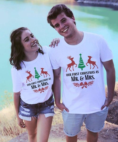 women's t-shirt couples first christmas tshirt mr and mrs xmas t-shirts clothes our as & shirt tee, White
women's t-shirt couples first christmas tshirt mr and mrs xmas t-shirts clothes our as & shirt tee, White