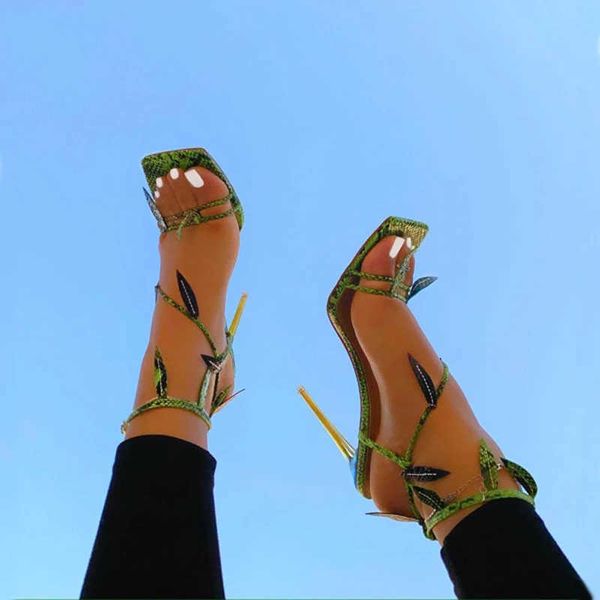 brand sandals designer fashion snake print leaves green buckle stiletto female high heel shoes plus size 40 41 summer women's, Black
brand sandals designer fashion snake print leaves green buckle stiletto female high heel shoes plus size 40 41 summer women's, Black