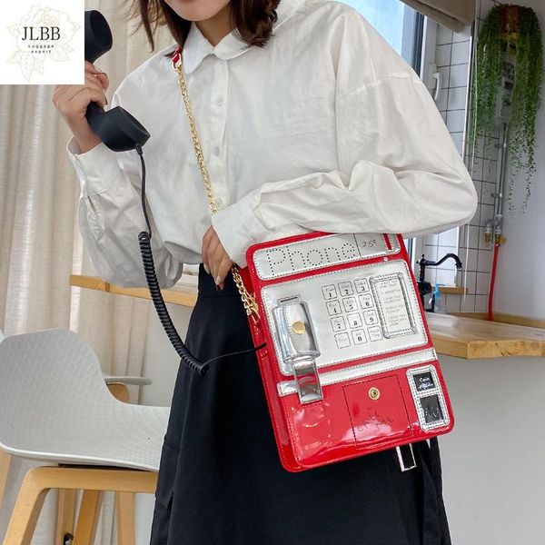 creative telephone shape women shoulder bags designer chains crossbody bag luxury patent leather messenger bag funny cute purses
creative telephone shape women shoulder bags designer chains crossbody bag luxury patent leather messenger bag funny cute purses