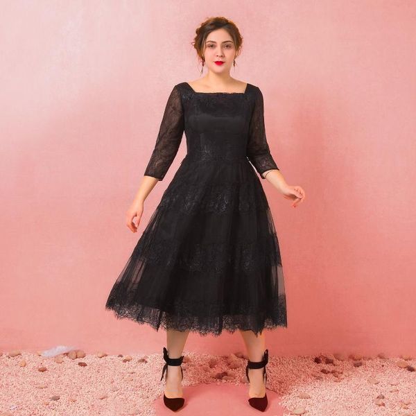 party dresses a-line plus size black wear cocktail dress scoop neck 3/4 length sleeve lace satin tulle 2021, White;black
party dresses a-line plus size black wear cocktail dress scoop neck 3/4 length sleeve lace satin tulle 2021, White;black