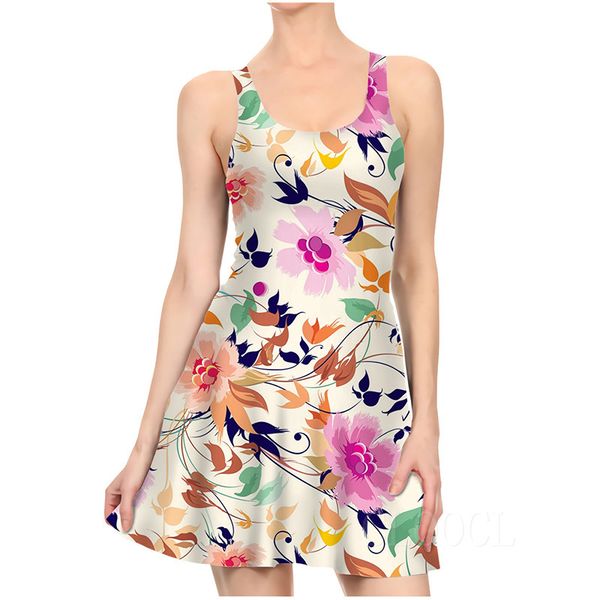 cloocl ladies floral vest dresses 3d printed sleeveless dress boho style beach casual clothes women leisure loose sundress, Black;gray
cloocl ladies floral vest dresses 3d printed sleeveless dress boho style beach casual clothes women leisure loose sundress, Black;gray
