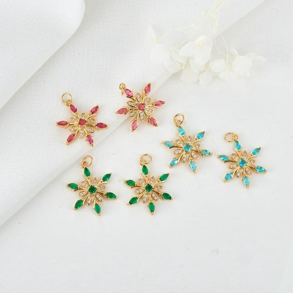 charms 10pcs/lot fashion copper gold plated zirconia snowflake pendant diy accessories for jewelry making, Bronze;silver
charms 10pcs/lot fashion copper gold plated zirconia snowflake pendant diy accessories for jewelry making, Bronze;silver