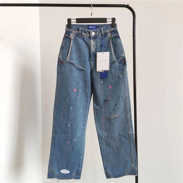 2021 new hip-hop ader error jeans men women 1:1 korea splash ink washed do old hole damage adererror denim pants 10dy, Blue
2021 new hip-hop ader error jeans men women 1:1 korea splash ink washed do old hole damage adererror denim pants 10dy, Blue