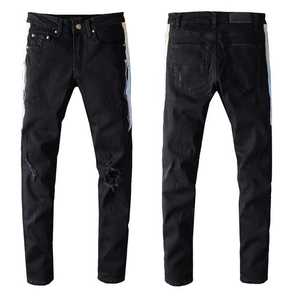 cool ripped hole mens jeans fashion design skinny slim denim hip hop denim pants fashion trouses, Blue
cool ripped hole mens jeans fashion design skinny slim denim hip hop denim pants fashion trouses, Blue