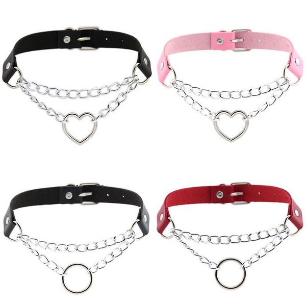 chains punk style hiphop women heart-shaped o-chain choker necklace hyperbole harajuku pu leather female accessories jewelry chocker, Silver
chains punk style hiphop women heart-shaped o-chain choker necklace hyperbole harajuku pu leather female accessories jewelry chocker, Silver