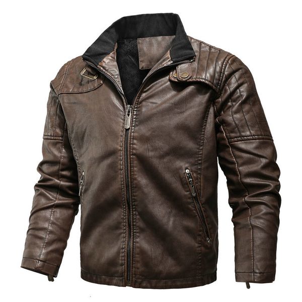 2021 biker winter men's jacket new men motorcycle pu coat warm fashion thick fleece leather outwear male brand 3j3t, Black
2021 biker winter men's jacket new men motorcycle pu coat warm fashion thick fleece leather outwear male brand 3j3t, Black
