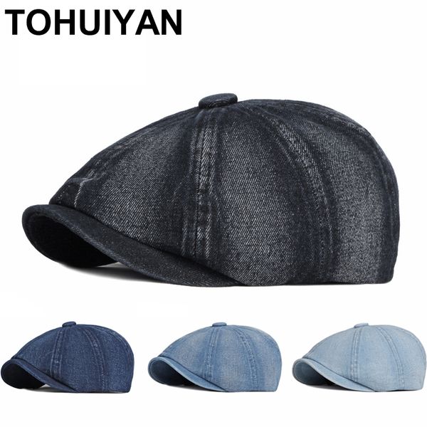 washed denim newsboy hat men british style solid beret cap universal boinas flat caps duckbill visor gatsby hats for women, Blue;gray
washed denim newsboy hat men british style solid beret cap universal boinas flat caps duckbill visor gatsby hats for women, Blue;gray