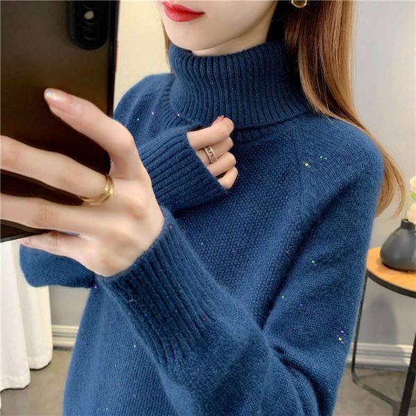 fashion winter autumn and women's 2020 new thickened sweater double lapel loose knitted high collar bottom coat with foreign style luxu, White;black
fashion winter autumn and women's 2020 new thickened sweater double lapel loose knitted high collar bottom coat with foreign style luxu, White;black
