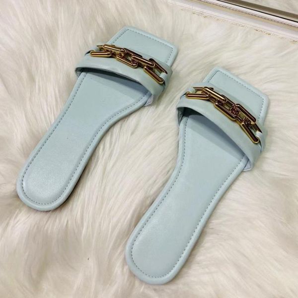 slippers women leather sandals gold chain slipper shoe for woman causal square tor ladies flats slides female flip flops shoes, Black
slippers women leather sandals gold chain slipper shoe for woman causal square tor ladies flats slides female flip flops shoes, Black