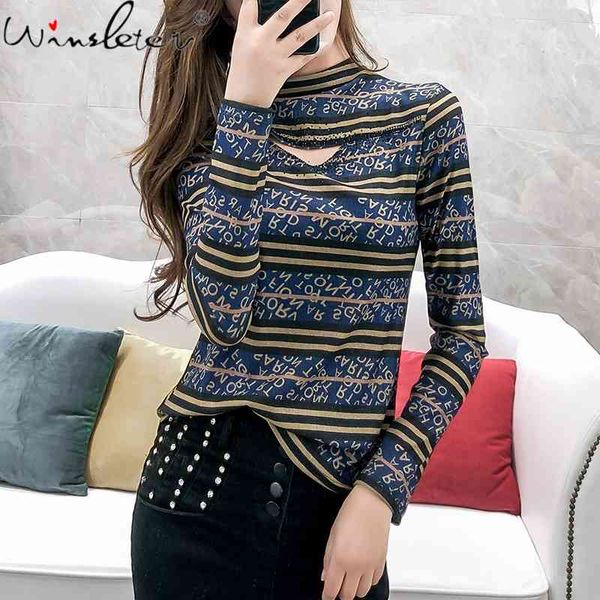 women's t-shirt fall winter european clothes t-shirt hollow out mesh diamonds women ropa mujer long sleeve stretchy tees, White
women's t-shirt fall winter european clothes t-shirt hollow out mesh diamonds women ropa mujer long sleeve stretchy tees, White