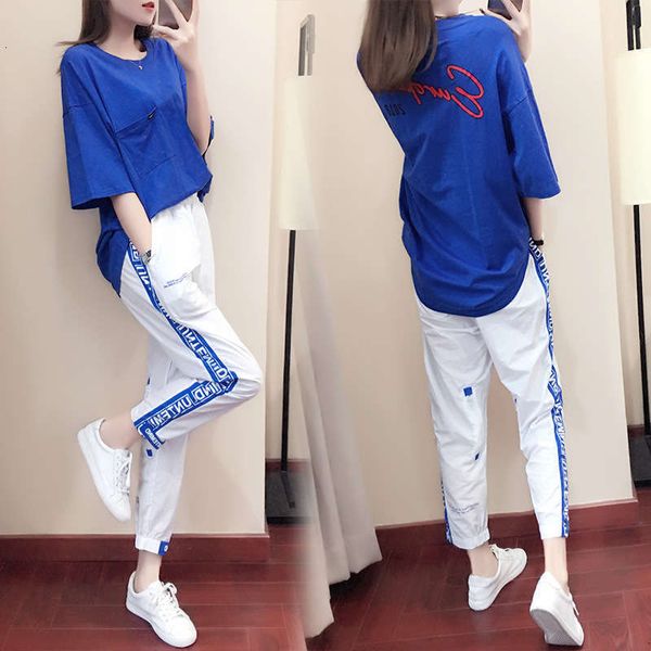 large tracksuits summer women's fashion sports suit two piece capris cotton casual wear, Gray
large tracksuits summer women's fashion sports suit two piece capris cotton casual wear, Gray