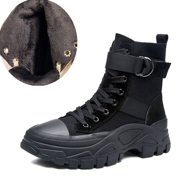 new winter women boots waterproof keep warm snow boots retro fashion woman martin boots high sneakers chaussures femme 2.5, Black
new winter women boots waterproof keep warm snow boots retro fashion woman martin boots high sneakers chaussures femme 2.5, Black