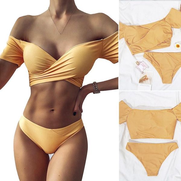 women's swimwear brazilian female bikini set push up strapless bikinis women solid swimsuit bandage cross beachwear, White;black
women's swimwear brazilian female bikini set push up strapless bikinis women solid swimsuit bandage cross beachwear, White;black