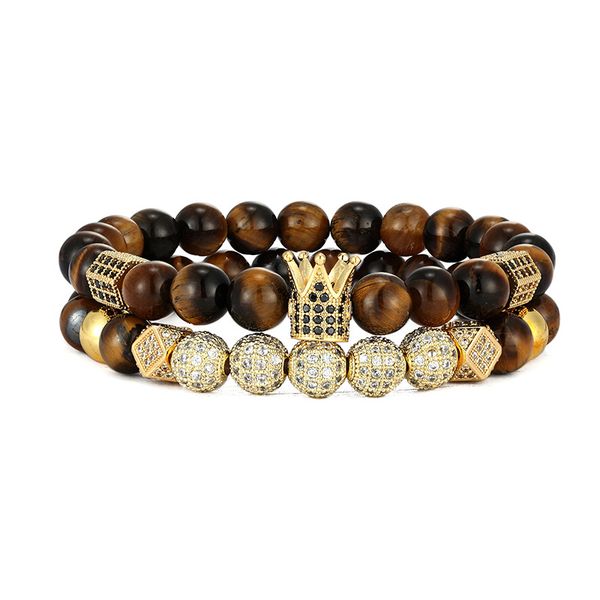 gold plated copper crown charm bracelets natural tiger eye beads strands jewelry for wholesale, Golden;silver
gold plated copper crown charm bracelets natural tiger eye beads strands jewelry for wholesale, Golden;silver