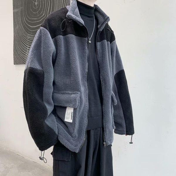 men's jackets korean style gray lamb wool winter jacket men fashion heated fleece thick warm zipper patchwork couple clothes streetwear, Black;brown
men's jackets korean style gray lamb wool winter jacket men fashion heated fleece thick warm zipper patchwork couple clothes streetwear, Black;brown
