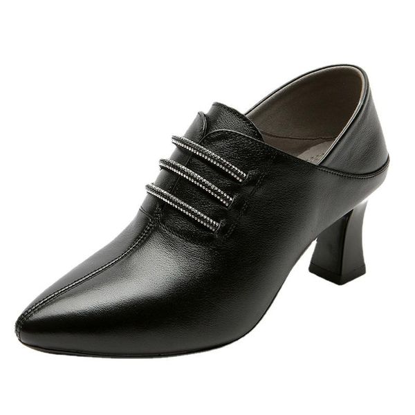 dress shoes ladies pointed toe real leather high heel spring autumn women pumps leisure side zipper office plus size, Black
dress shoes ladies pointed toe real leather high heel spring autumn women pumps leisure side zipper office plus size, Black