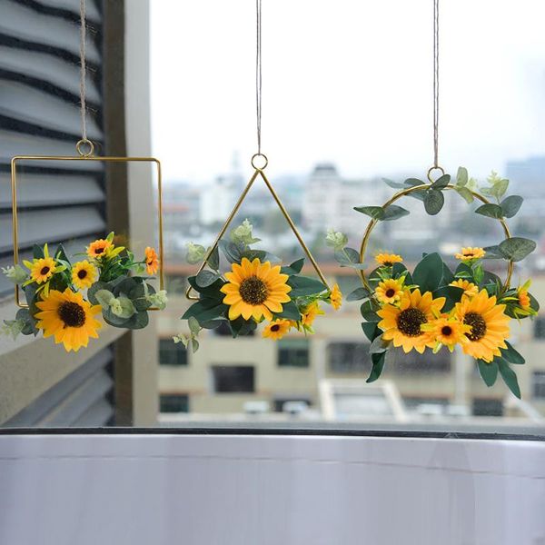 decorative flowers & wreaths sunflower metal garland wreath imitation flower iron welcome door sign wall decoration shop home
decorative flowers & wreaths sunflower metal garland wreath imitation flower iron welcome door sign wall decoration shop home