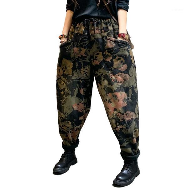 women's jeans fairynatural ladies fashion loose print harem winter fur casual retro denim pants elastic waist streetwear trousers, Blue
women's jeans fairynatural ladies fashion loose print harem winter fur casual retro denim pants elastic waist streetwear trousers, Blue