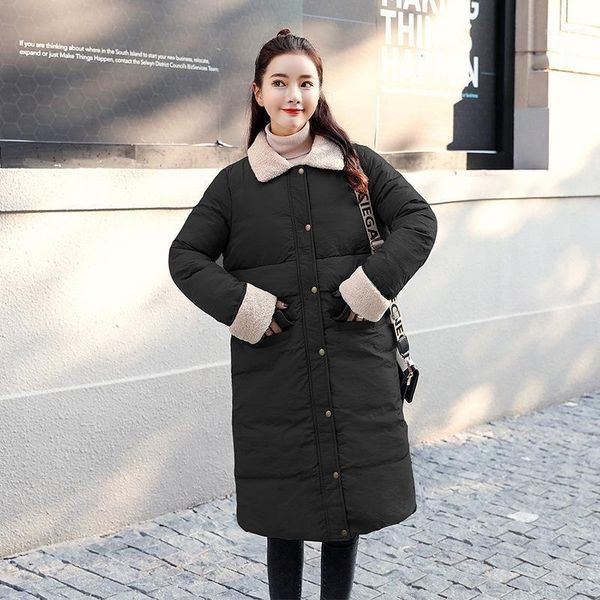 women's down & parkas 2021 long women winter jacket artificial wool cotton padded warm thicken ladies coat arrival fashion parka womens, Black
women's down & parkas 2021 long women winter jacket artificial wool cotton padded warm thicken ladies coat arrival fashion parka womens, Black