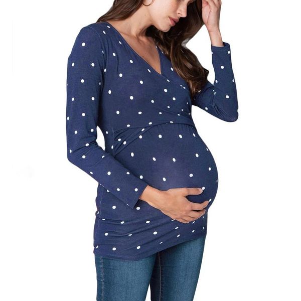 maternity & tees women clothing for pregnant t-shirt nusring v-neck long sleeve ruffles printed dot casual blouse shirt, White
maternity & tees women clothing for pregnant t-shirt nusring v-neck long sleeve ruffles printed dot casual blouse shirt, White