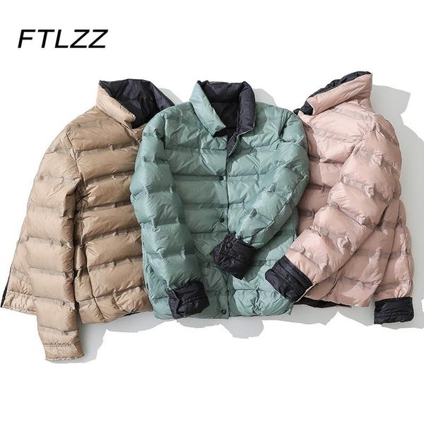 women's down & parkas women double-sided wear jacket autumn winter single-breasted short white duck female warm snow, Black
women's down & parkas women double-sided wear jacket autumn winter single-breasted short white duck female warm snow, Black