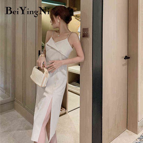 beiyingni 2021 new fashion strap dresses for woman plain split backless slim high street vintage elegant luxury dress women y1204, Black;gray
beiyingni 2021 new fashion strap dresses for woman plain split backless slim high street vintage elegant luxury dress women y1204, Black;gray