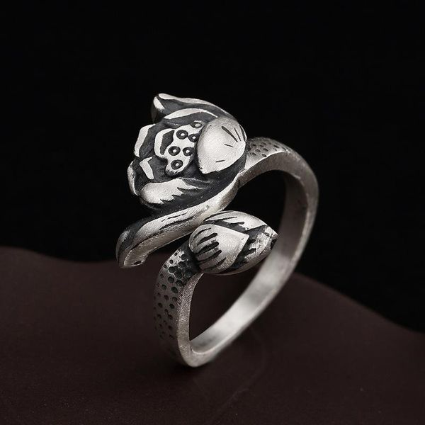 cluster rings lotus adjustable 925 sterling silver for women retro matte ring personality, Golden;silver
cluster rings lotus adjustable 925 sterling silver for women retro matte ring personality, Golden;silver