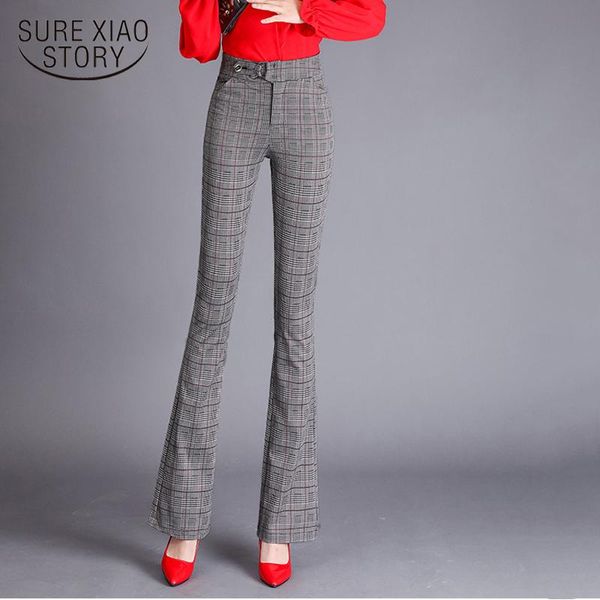 women's pants & capris skinny pantalon femme ol style woman vintage plaid flare women 2021 spring fashion lady trousers high waist 8420, Black;white
women's pants & capris skinny pantalon femme ol style woman vintage plaid flare women 2021 spring fashion lady trousers high waist 8420, Black;white