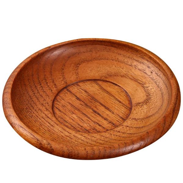 bowls 1pc wooden bowl dish chinese style tableware round saucer with base for home el tea room (wood color) 
bowls 1pc wooden bowl dish chinese style tableware round saucer with base for home el tea room (wood color)