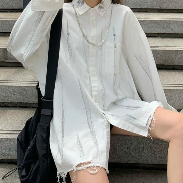 women's blouses & shirts jmprs streetwear tie dye girls long summer fashion tassel white loose oversize punk button up women sleeve 20
women's blouses & shirts jmprs streetwear tie dye girls long summer fashion tassel white loose oversize punk button up women sleeve 20