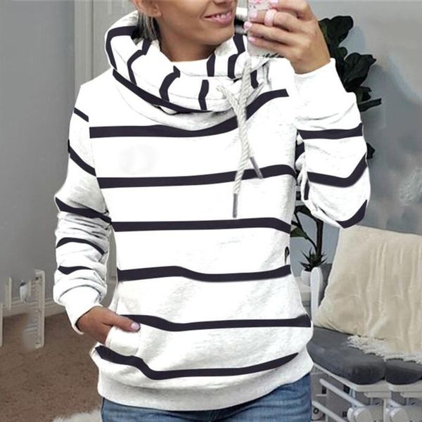 women's hoodies & sweatshirts 40# striped print drawstring women turtleneck long sleeves pullover pocket sweatshirt plus velvet warm, Black
women's hoodies & sweatshirts 40# striped print drawstring women turtleneck long sleeves pullover pocket sweatshirt plus velvet warm, Black