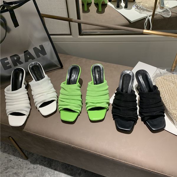 2021 new women outdoor slippers summer elegant mesh mules square toe slides high heels concise shoes 522a, Black
2021 new women outdoor slippers summer elegant mesh mules square toe slides high heels concise shoes 522a, Black