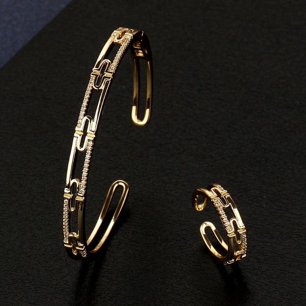tirim 2 pcs brand trendy new design bangle jewelry set ring african bead cubic zircon women bridal wedding party jewelry set, Silver
tirim 2 pcs brand trendy new design bangle jewelry set ring african bead cubic zircon women bridal wedding party jewelry set, Silver