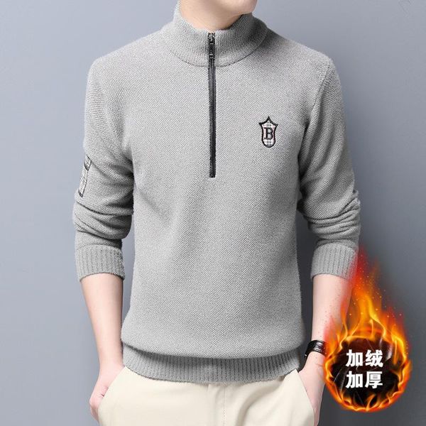 men's sweaters fashion casual korean autumn and winter knitted bottoming shirt ferret fleece stand-up collar zipper sweater men, White;black
men's sweaters fashion casual korean autumn and winter knitted bottoming shirt ferret fleece stand-up collar zipper sweater men, White;black