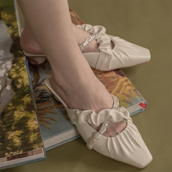 summer new french cross fold beaded with muller shoes fairy sandals, Black
summer new french cross fold beaded with muller shoes fairy sandals, Black